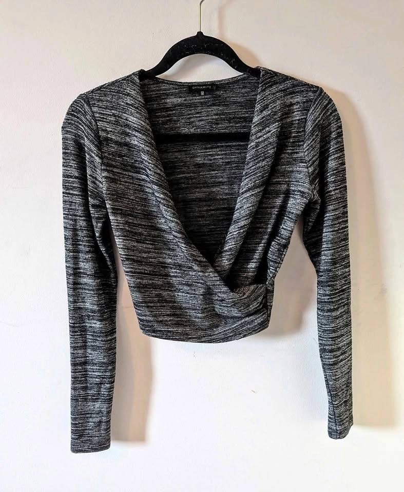 Dynamite Cropped Blouse - S, Like New