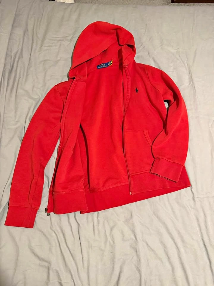 Red Polo Hoodie S