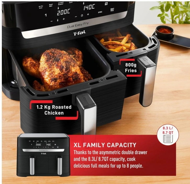 T-fal Dual Easy Fry XL Air Fryer 7-in-1, 2 Baskets - photo 3
