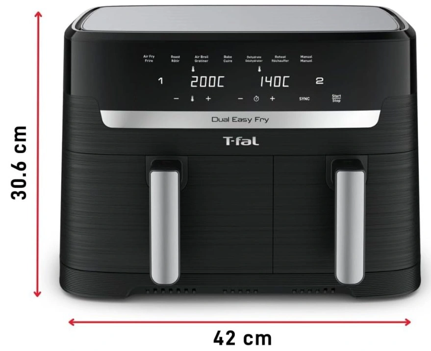 T-fal Dual Easy Fry XL Air Fryer 7-in-1, 2 Baskets - photo 4