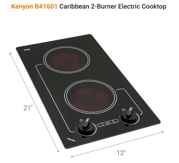 Kenyon 6-1/2" Caribbean 2-Burner Cooktop (New) - photo 3