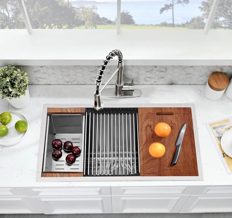 16 Gauge Undermount Stainless Steel Kitchen Sink - 32" L x 19" W