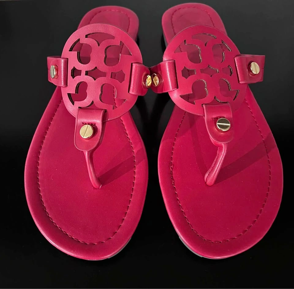 Tory Burch Miller Red Flip Flop Sandals NEW
