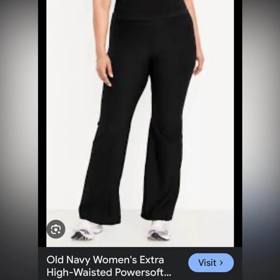 Old Navy Ribbed SuperFlare Leggings XL Black - photo 3
