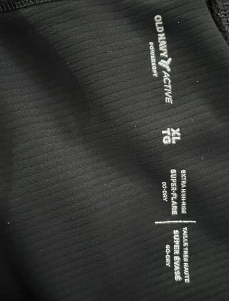 Old Navy Ribbed SuperFlare Leggings XL Black - photo 4