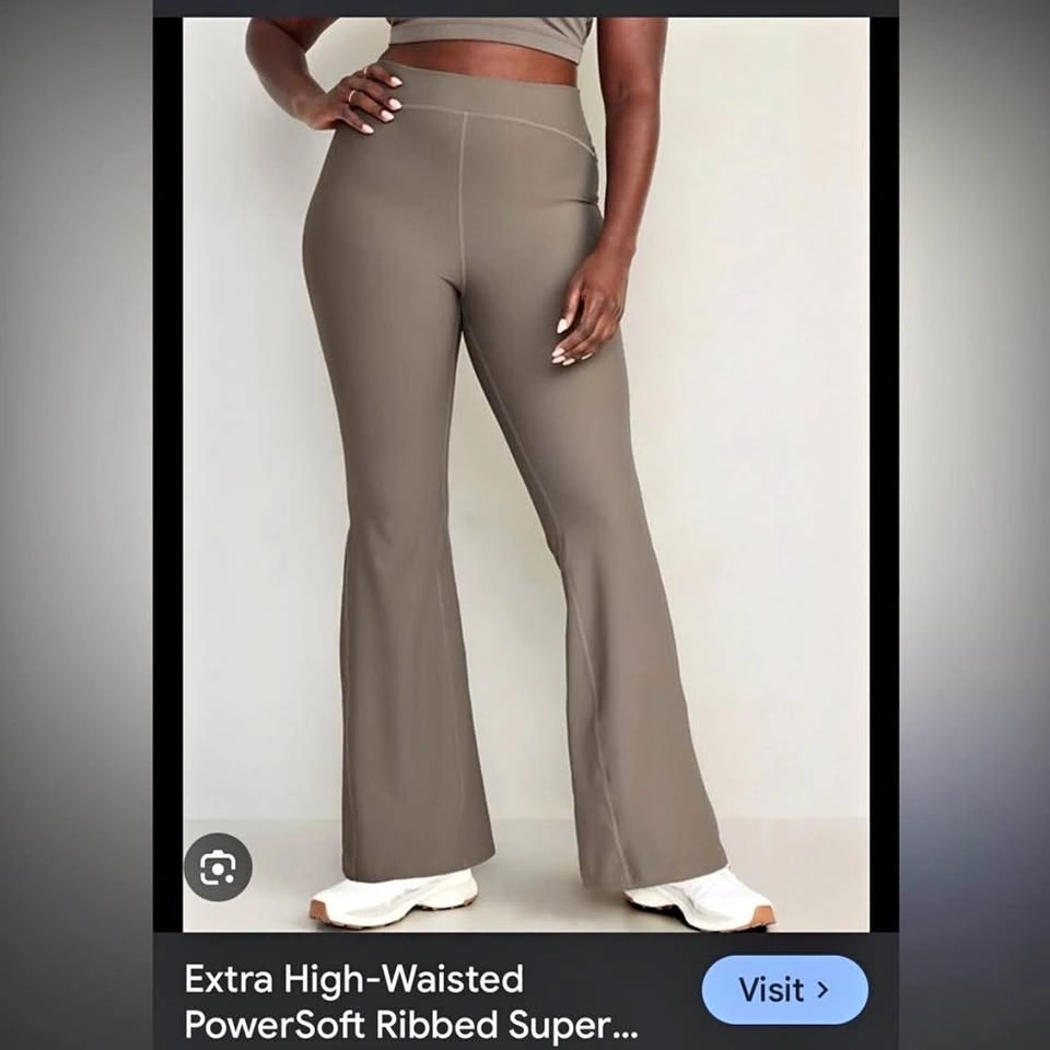 Old Navy Extra High-Waisted PowerSoft Ribbed SuperFlare Leggings