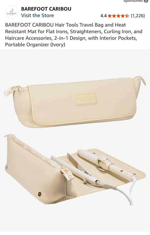 Barefoot Caribou Travel Hair Tools Bag