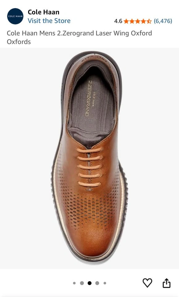 Cole Haan Mens 2.Zerogrand Laser Wing Oxford Size 9.5/42.5 eu - photo 5