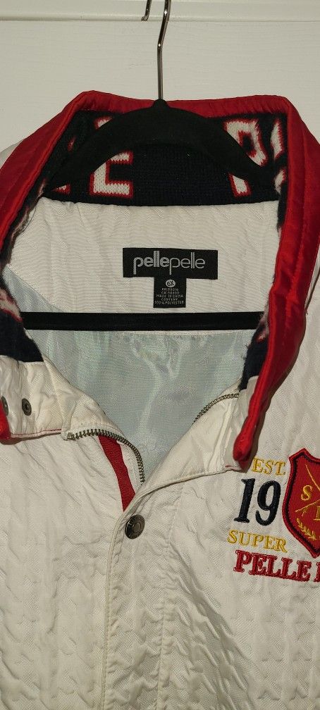 Pelle Pelle Men Black White Zip Up jacket SZ 6XL - photo 3