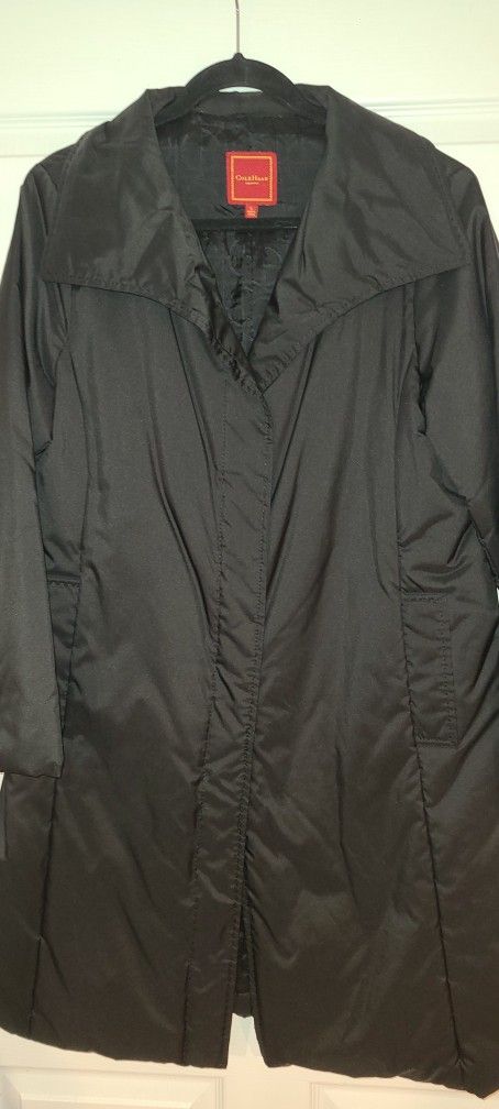 Cole Haan Woman Black Long Thermore Coat SZ L - photo 2