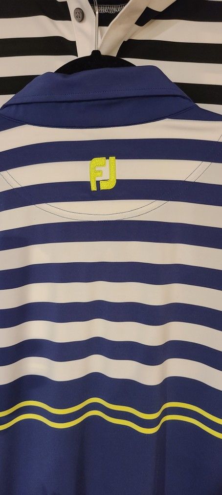 LOT 2 FootJoy Men Blue White Short Sleeve Golf Polo SZ XL - photo 5