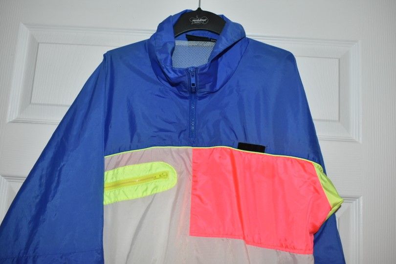 Black Ice Vintage Windbreaker Jacket Mens L Pullover