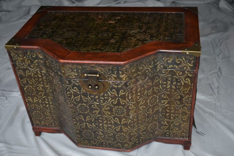 Antique Wooden Chest With A Chest Inside
