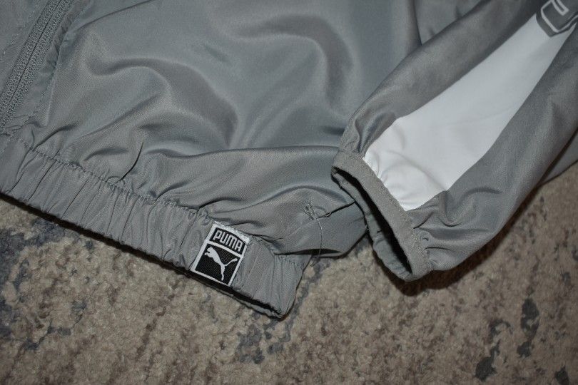 Puma Boys Gray Windbreaker Jacket SZ L - photo 3