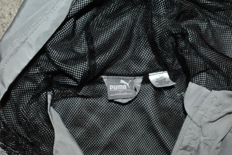 Puma Boys Gray Windbreaker Jacket SZ L - photo 5