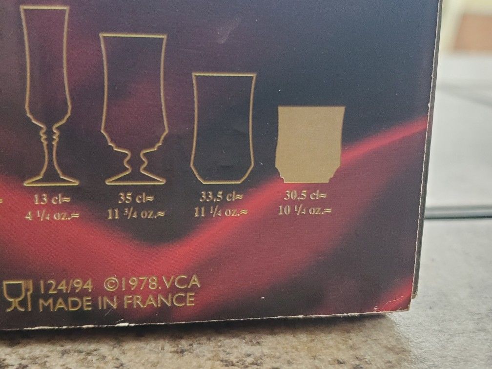 Cristal D'Arques Longchamp Gold Glasses Set of 4 - photo 3