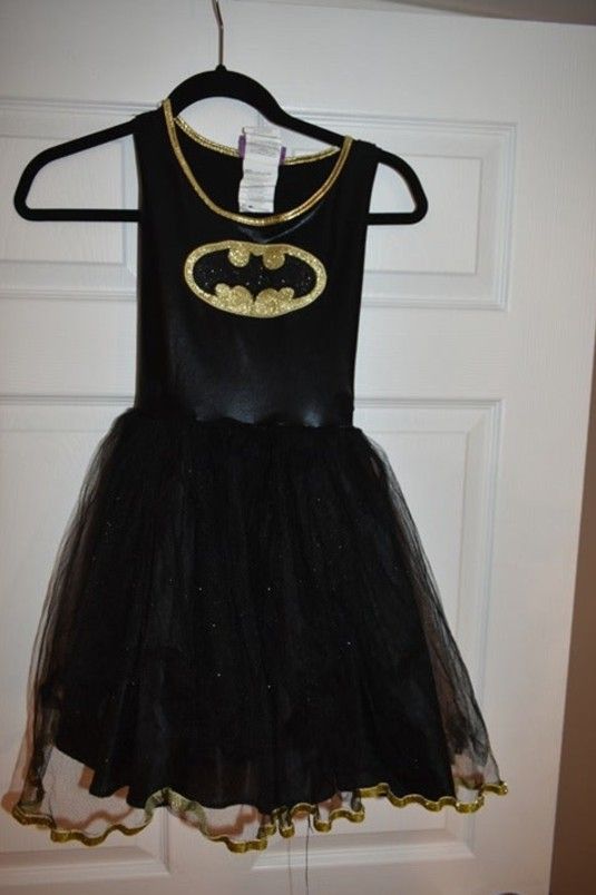 Girls Bat Girl Black Halloween Dress SZ M