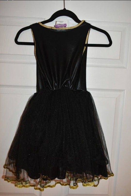 Girls Bat Girl Black Halloween Dress SZ M - photo 3