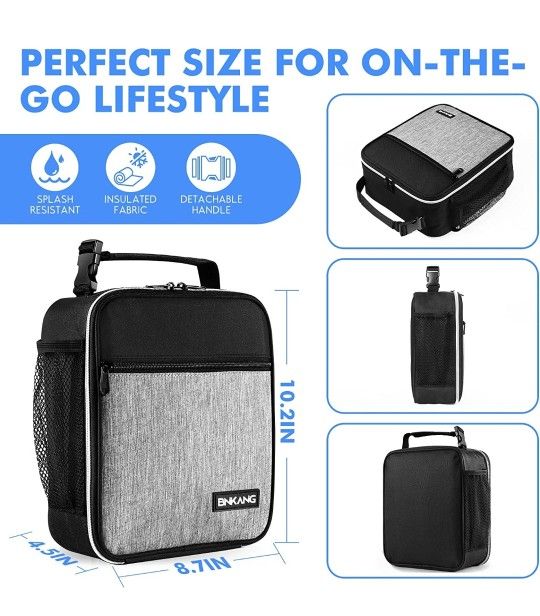 BNKANG Insulated Gray Lunch Bag - photo 4