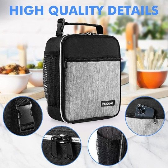 BNKANG Insulated Gray Lunch Bag - photo 5