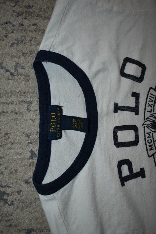 Ralph Lauren Boys White Blue Shirt SZ M - photo 3
