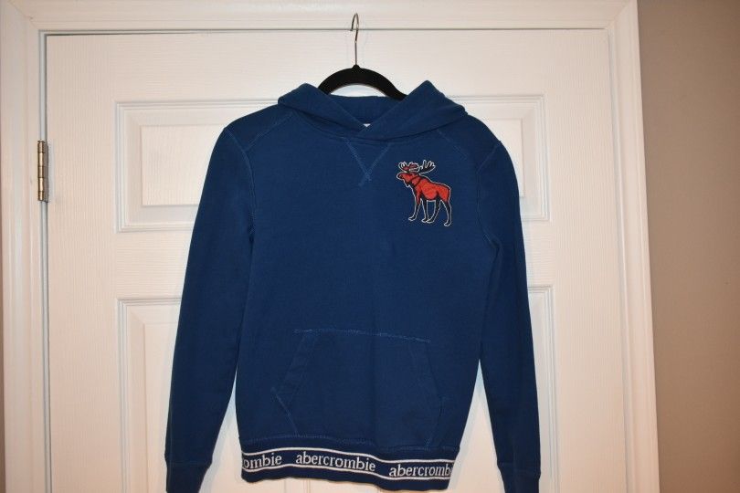 Abercrombie and Fitch Boys Blue Hoodie Sweater SZ 11/12