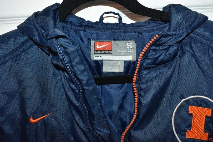 Nike Men Blue Illinois Zip Up Jacket SZ S - photo 3