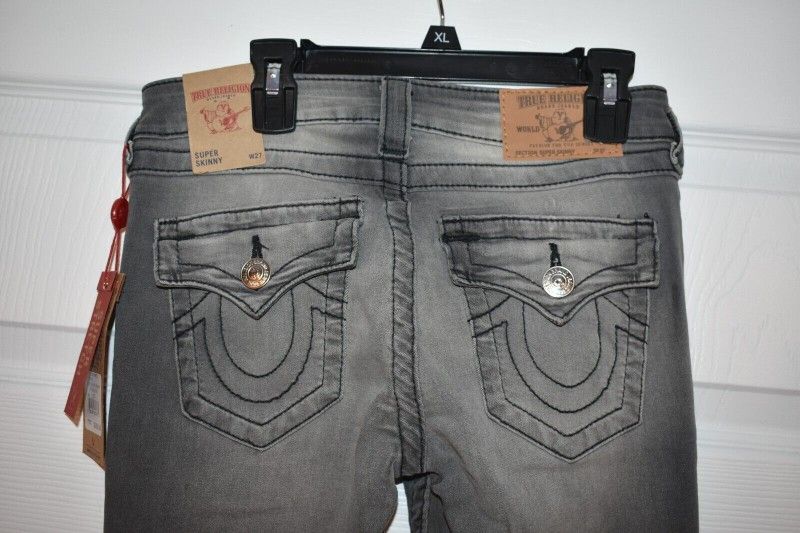 True Religion Woman Gray Skinny Jeans SZ 27 NWT