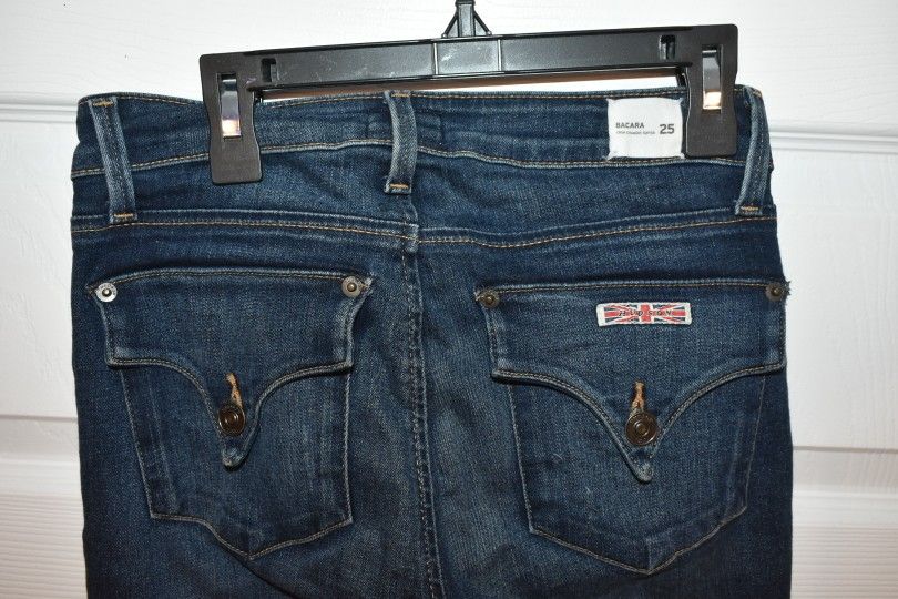 Hudson Bacara Crop Straight Cuffed Jeans SZ 25