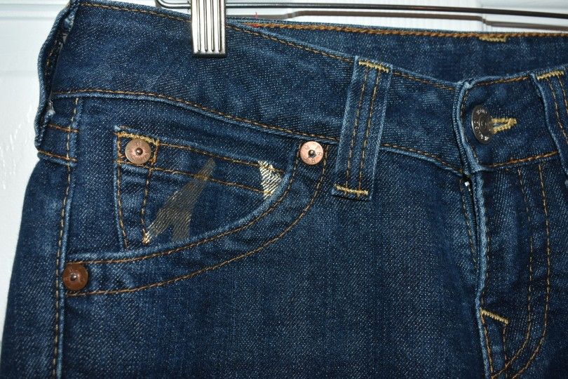 True Religion Woman Blue Gold Becky Boot Cut Jeans SZ 29 - photo 4