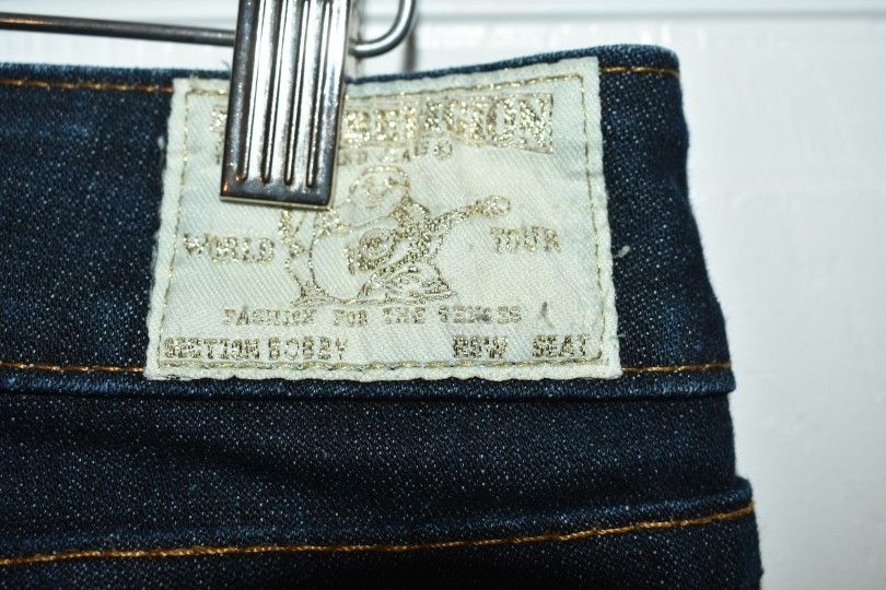 True Religion Woman Blue Gold Bobby Flare Jeans SZ 26 - photo 4