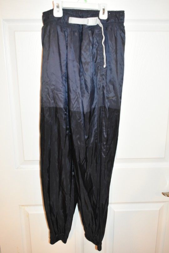 Nike Woman Blue Black Windbreaker Pants SZ L
