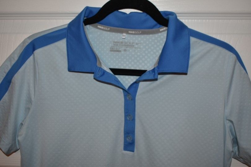 Nike Woman Blue Dri Fit Golf Polo SZ M