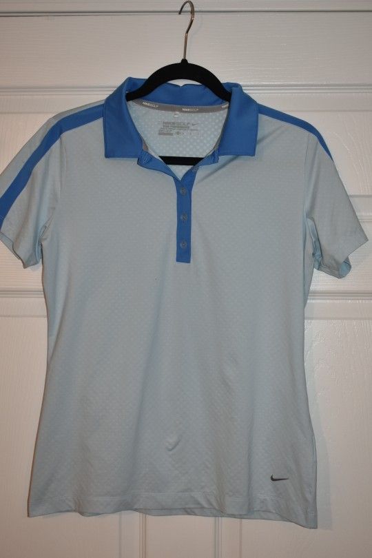 Nike Woman Blue Dri Fit Golf Polo SZ M - photo 3