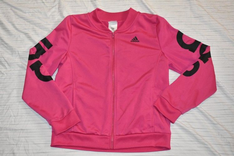 Adidas Girls Pink Track Jacket SZ XL