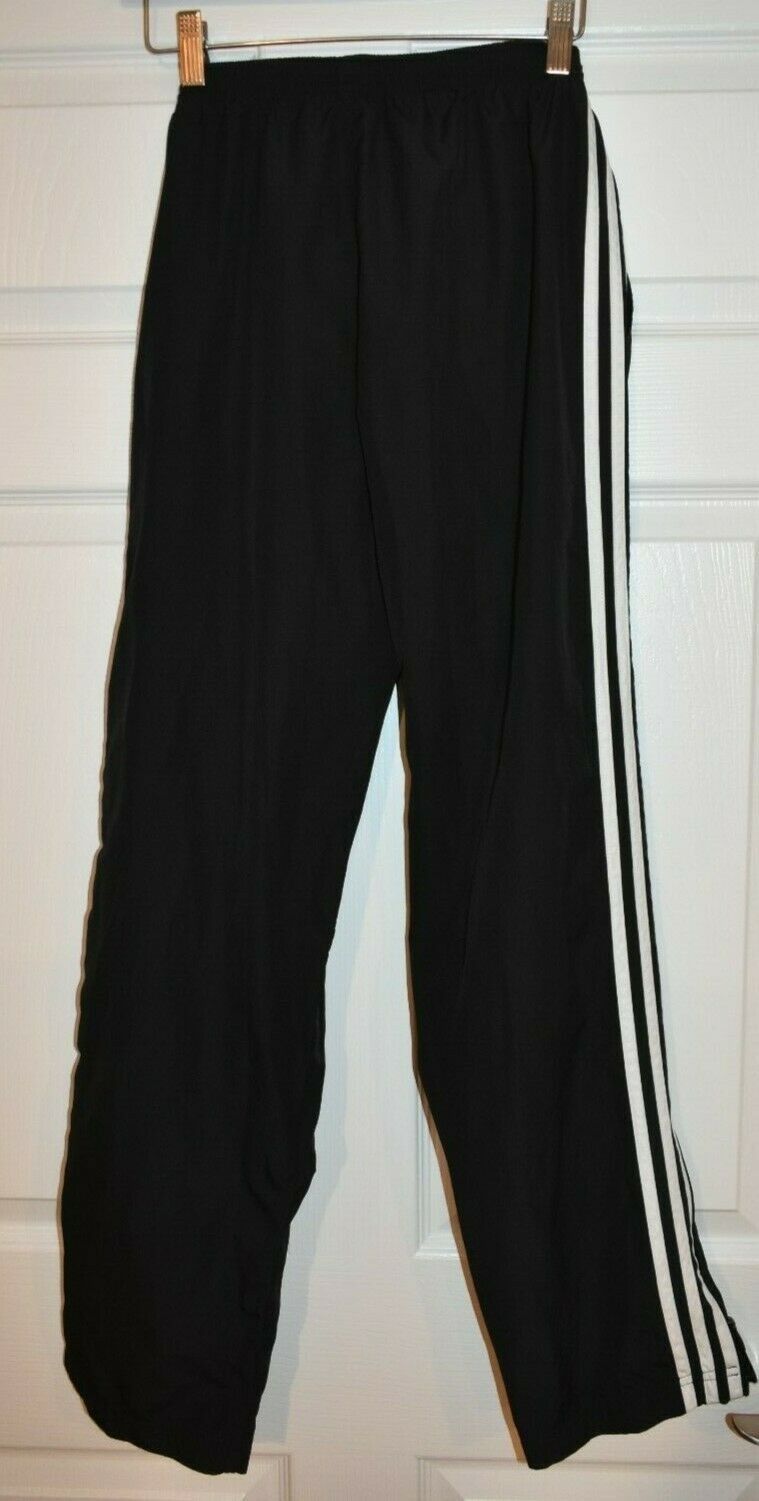 Adidas Boys Black Windbreaker Pants SZ S - photo 2