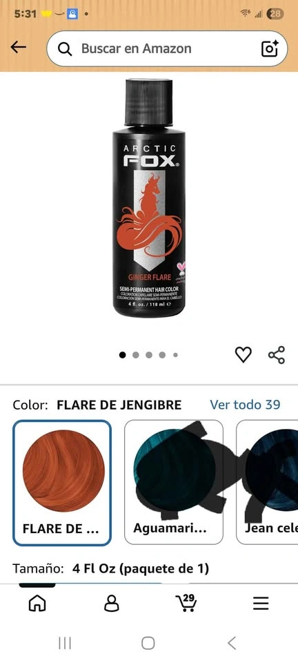 Ginger Color Semi-Permanent Hair Dye - photo 2