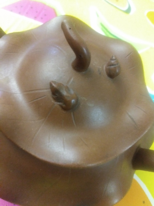 Zhang Jufang Lotus Leaf Tendon Combine Pan Yixang Clay Teapot - photo 4