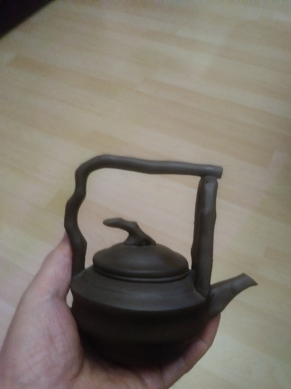 Hong Zhimei Handle Beam Stone Flat Yixang Clay Teapot - photo 3