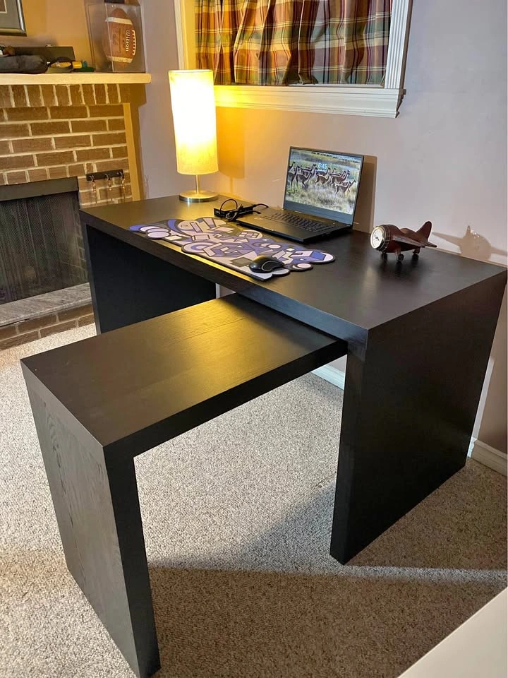 Black IKEA Pull Out Extension Desk(delivery available)