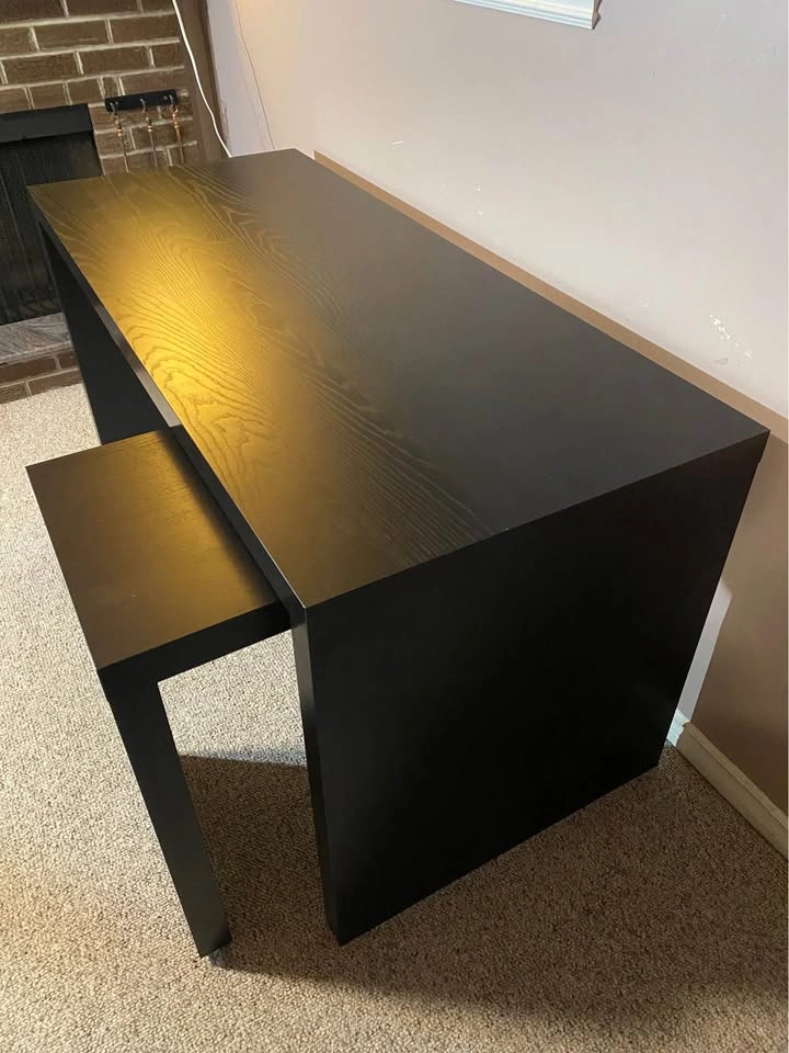 Black IKEA Pull Out Extension Desk(delivery available) - photo 3