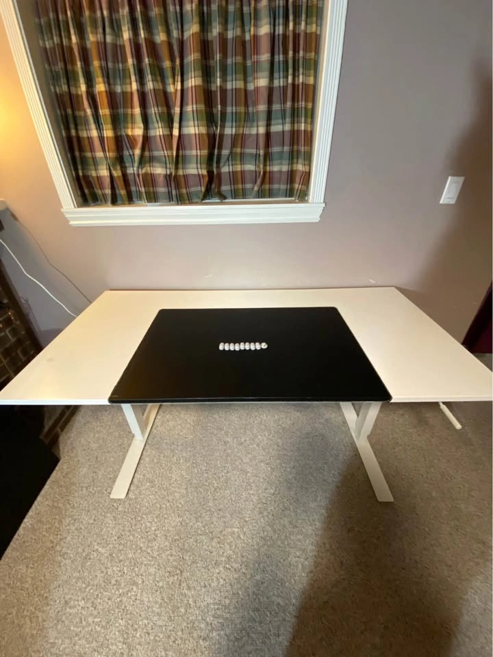 White Large IKEA Hand Crank Sit/Stand Desk - photo 2