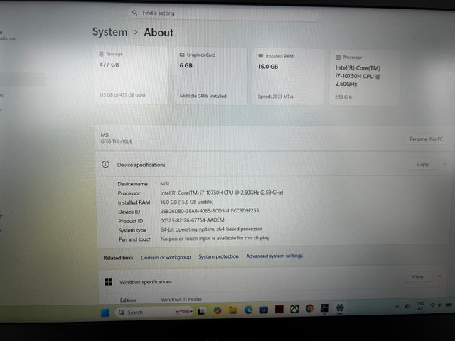 MSI GF65 Gaming Laptop - photo 3