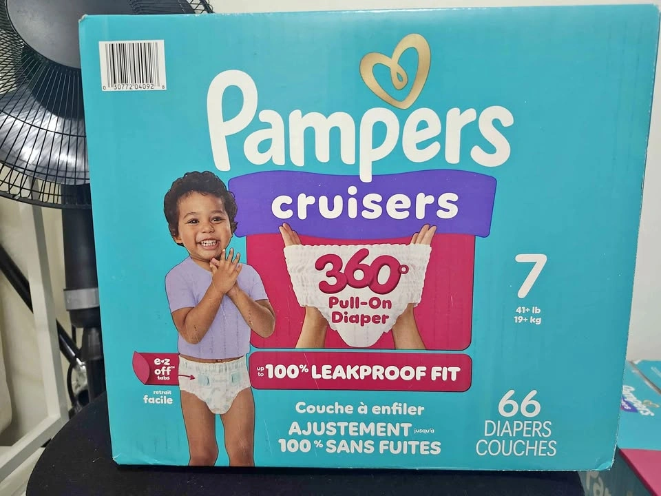 Pampers Cruisers 360 degrees, Size 7, 66 Count