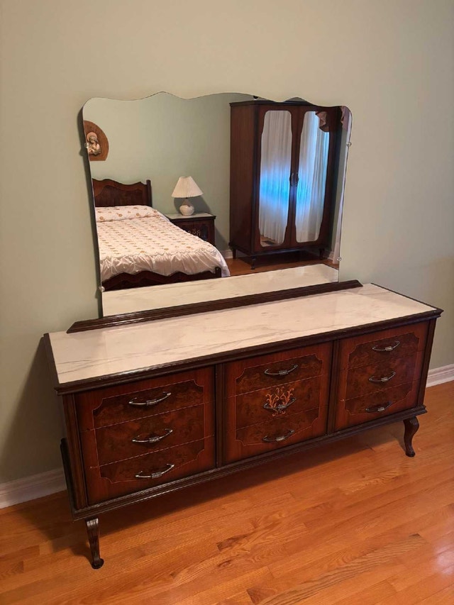 Elegant French Furniture Set - China Cabinet, Dining Set, Sofa - photo 5