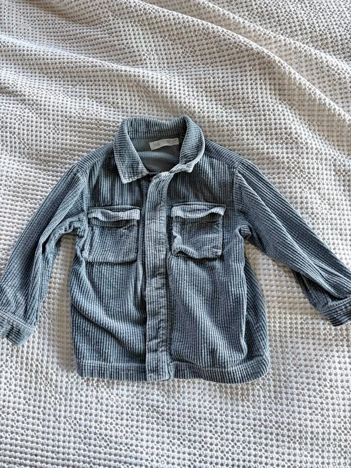 ZARA corduroy shirt shacket over shirt 4-5yrs