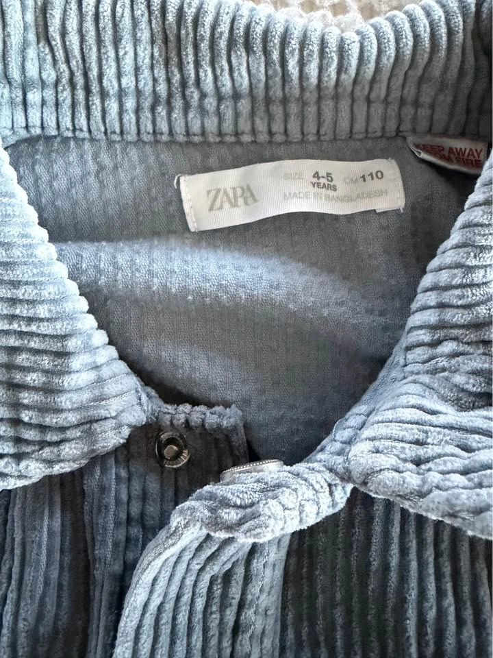 ZARA corduroy shirt shacket over shirt 4-5yrs - photo 3