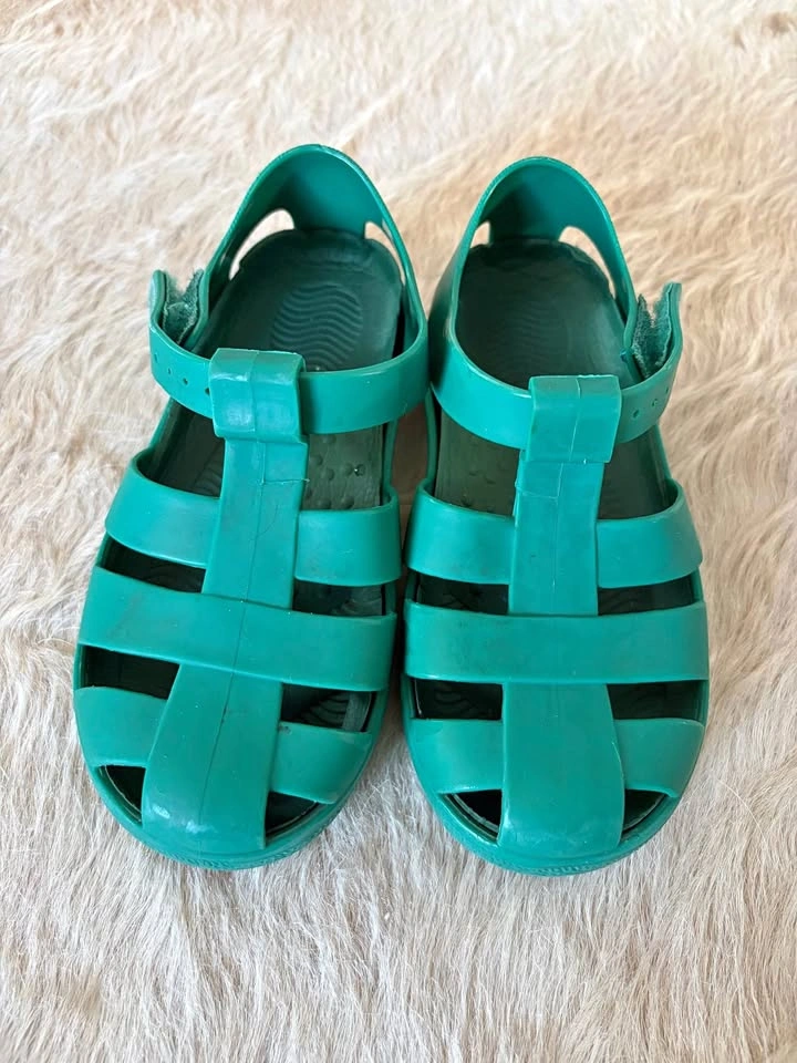 KIDLY Summer Jelly Green Sandals US 11.5 / EU 29 / Age 6-7
