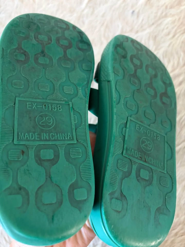 KIDLY Summer Jelly Green Sandals US 11.5 / EU 29 / Age 6-7 - photo 4