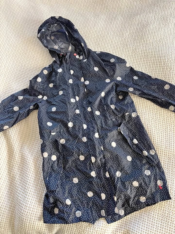 Joules Packable Raincoat with Polka Dots